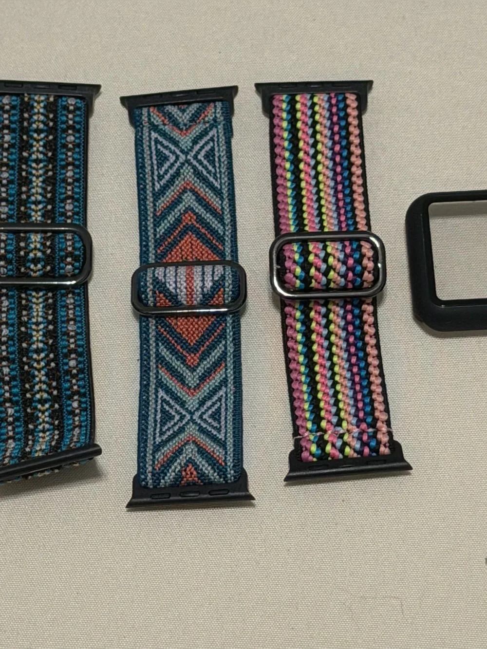 3 Multicolor Apple Watch Strap (Blue, Pink, Purple & Watch Cover) 40mm